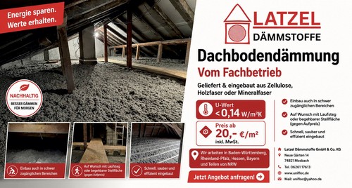 Dachbodendämmung wert - dachbodendämmung, u-wert