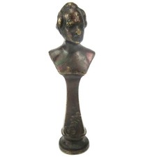 Altes Metall Petschaft Büste