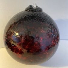 Große Glaskugel - Fensterkugel - Bordeaux - mundgeblasen