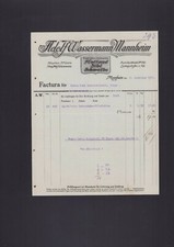 MANNHEIM, Rechnung 1915, Adolf Wassermann gestiftete Tuch-Schuhe Filzfutter