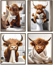 4er Set Lustige Hochland