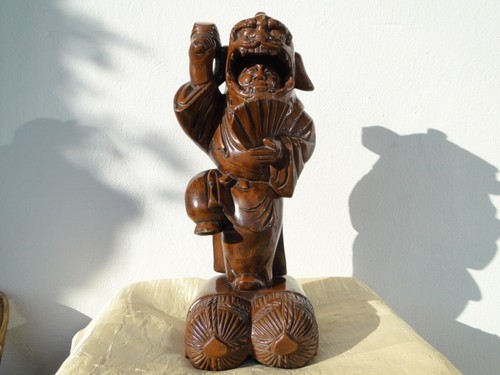Antikes mönch holzfigur aus - mönch,