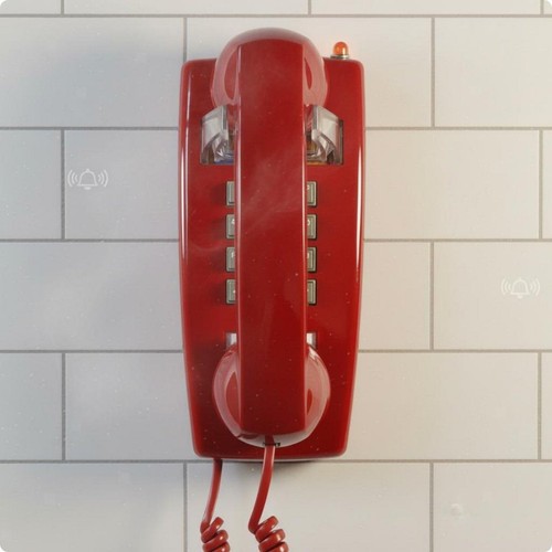 Vintage wandtelefon mit - vintage,