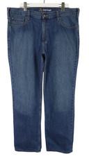 Carhartt Relaxed Straight Herrenjeans W40 L33 Fade Effekt Blau Zip Fly