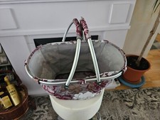 Alu Picknickkorb faltbarer Einkaufskorb mit Seitentasche - 48x29x23 cm