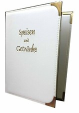 Speisekartenmappen A5 Farbe weiß, Buchschrauben 3 Hüllen auf Lager SONDERPOSTEN