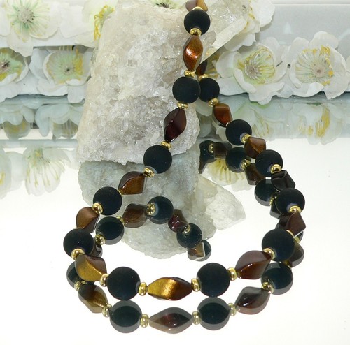Halskette collier glasperle - halskette,