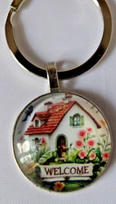 Schlüsselanhänger  Taschenanhänger hinter Acrylglas Gartenhaus Haus