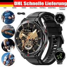 Smartwatch Damen Herren Fitnessuhr Armbanduhr mit Pulsmesser Schrittzähler Uhr