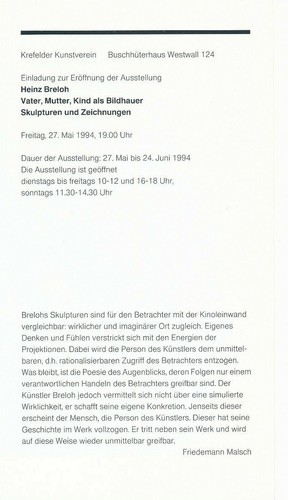 Einladungskarte/Invitation