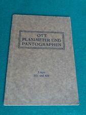 Ott Planimeter und Pantographen Prospekt