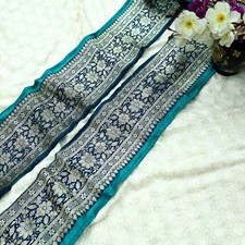 Indischer Vintage blauer Sari