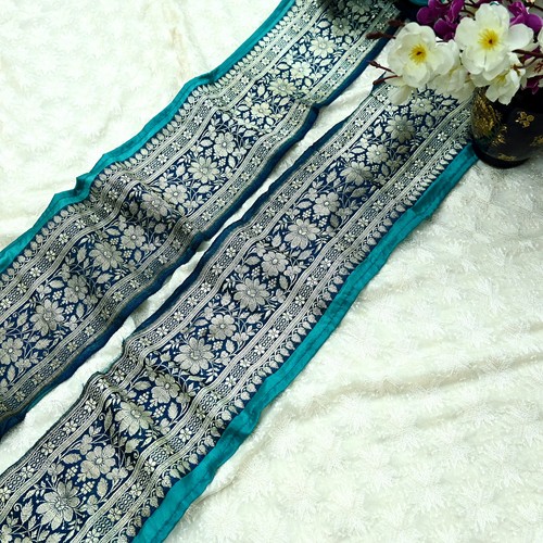 Indischer vintage blauer sari - blauer,