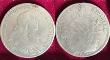 Original Bayern 1 Taler 1757 Maximilian III. Joseph Madonnentaler Silber 