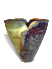 interessante Raku Vase  Studiokeramik Werkstatt Claudia Craemer, Fischerhude