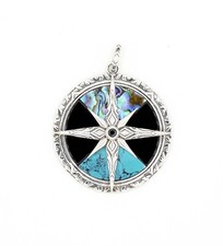 THOMAS SABO - Anhänger Silber Abalone Perlmutt „Kompass gross“ PE834-979-7