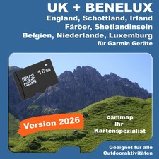 UK BENELUX Karte für Garmin