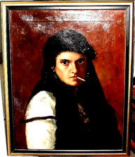 Zigeunerin mit Zigarette Frau