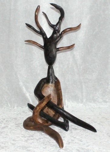 Medusa treibholz skulptur - medusa,