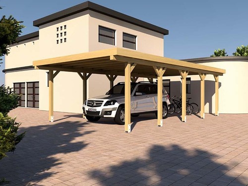 Carport flachdach silverstone - flachdach,
