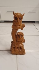Holz Eulen Statue Handarbeit