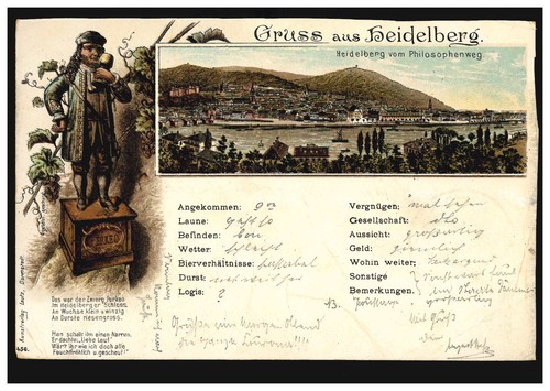 Gruss aus heidelberg - ak,