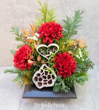 Grabgesteck Blumengesteck Grabschmuck Gesteck 30cm Tannenzweige Kunstblumen