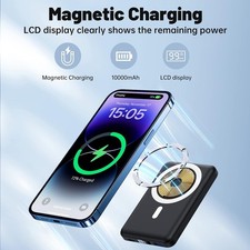 MagSafe Power Bank PD 22,5 W Magnetic Wireless Charger 10000mAh - schwarz