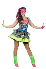 80er Jahre Party Girl Kostüm