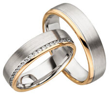 2x JC Trauringe Eheringe 333 Gold Weißgold & Rosegold inkl.Gravur&Etui JC019