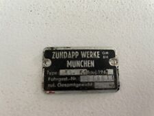 Orig. Typenschild Zündapp Typ 433-151 Oldtimer Moped Super Combinette 1961 