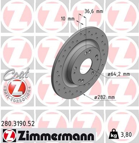 Zimmermann bremsscheibe - 2x,