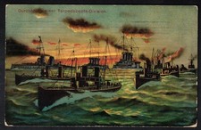 Deutsches Reich 1916 Postkarte Torpedoboot Division ST Kiel 3.12.1916
