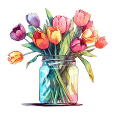 Car Sticker 18x18 cm | Tulip