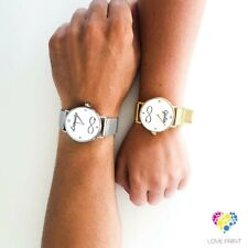 Armbanduhren für Paare "Infinity" personalisiert mit Namen/Initialen/Datum. 