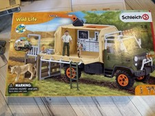 Schleich® Wild Life 42475 Großer Truck Tierrettung mit Fahrzeug, Kran, Käfig,.