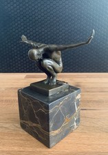 Bronzefigur Männlicher Akt Mann Skulptur Athlet Figur Antik Bronze Neu