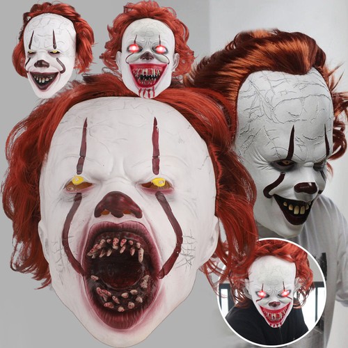 Led halloween horror maske - led,