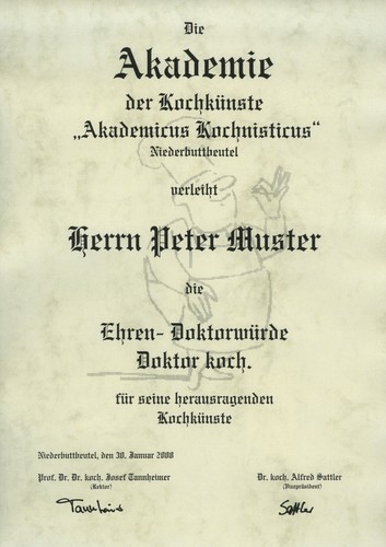 Diplom urkunde ehren doktor - ehren,