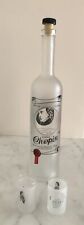 Vodka Chopin leere Flasche mit 2x Gläser