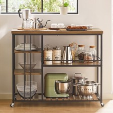 B-Waren Servierwagen mit 5 Ablagen Beistellwagen Rollwagen SVW18-F-bwaren