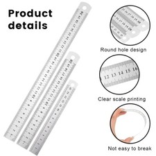 3pcs Stahllineal Stahlmaßstab