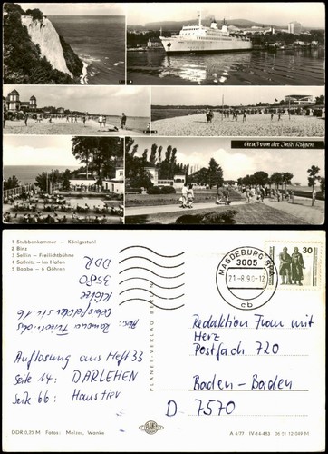 Rügen ddr mehrbild mit - rügen, mehrbild-ak