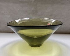 Glas Schale „Disko“ Oliv