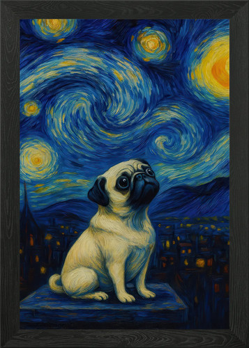 Mops sternennacht stil - mops,