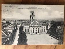 Alte Ansichtskarte 1915 Saarbrücken Ludwigskirche, Ansicht, Postkarte