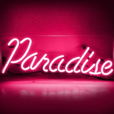 14"x7"Rosa Paradise Neon Sign