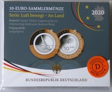 10 Euro 2020 An Land Spiegelglanz PP Präge D Neu und ungeöffnet