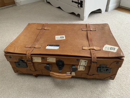 Vintage antik leder - leder, 27’’