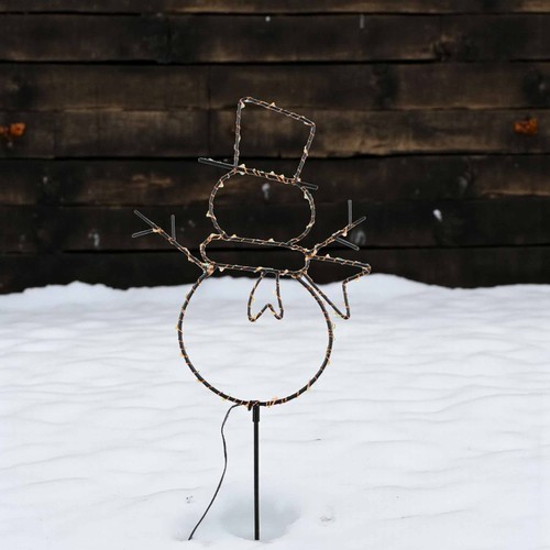 Led gartenstecker schneemann - gartenstecker,